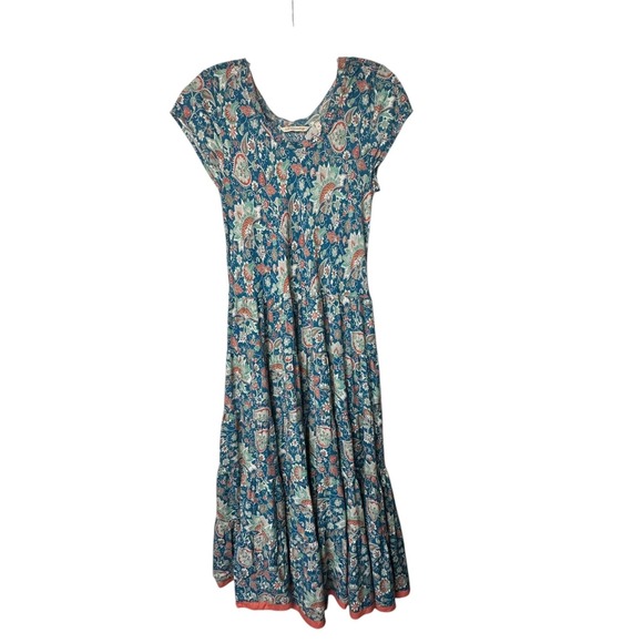 Soft Surroundings Dresses & Skirts - Soft Surroundings Dress Womens PS Blue Paisley Maxi Fit & Flare Boho Viscose